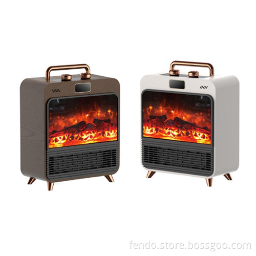 900/1500W PTC Heating Element with Three Modes LED Flame Heater for Home Office Hotel